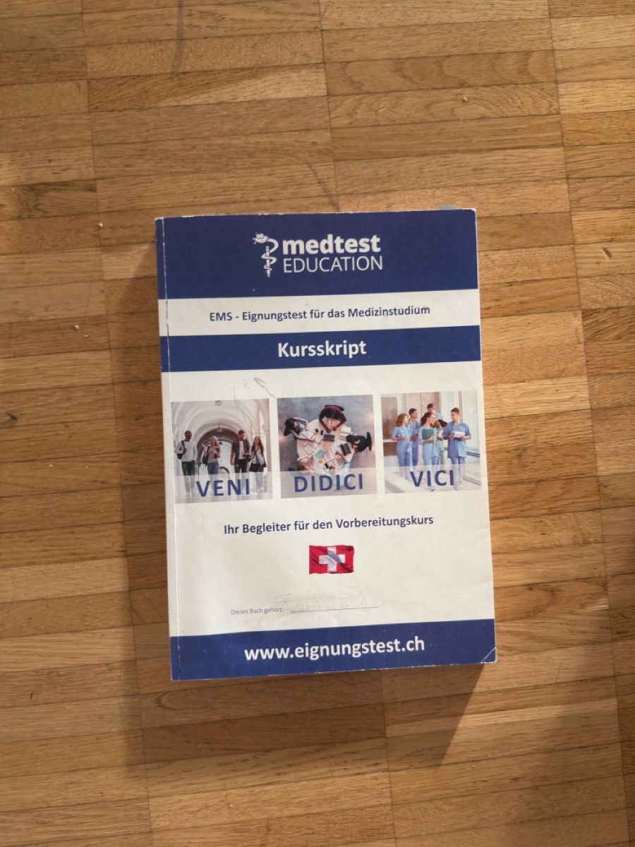 Bücher: Medtest Education EMS Kursskript – Gebraucht aus Basel von Sarah921