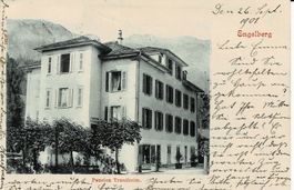 ENGELBERG Pension Trautheim OW gel. 1901 mit Balkenstempel!