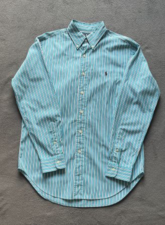 Ralph Lauren Hemd Gr. M (Classic Fit) Türkis gestreift