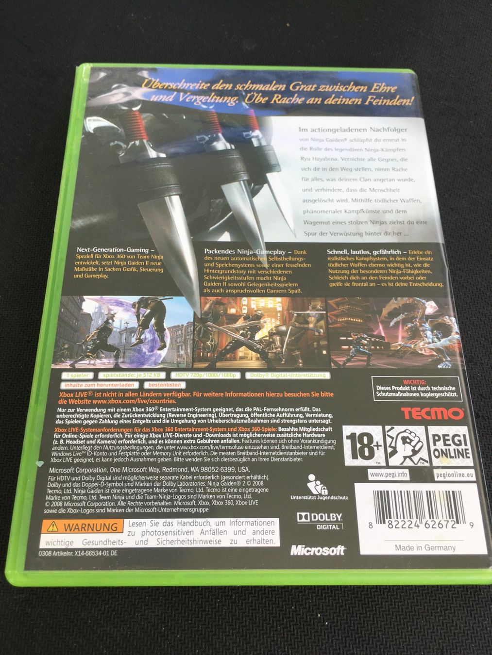 Microsoft Giochi: Ninja Gaiden II - Xbox 360 Game – Usato da St.Gallen venduto da Punktchen01 1