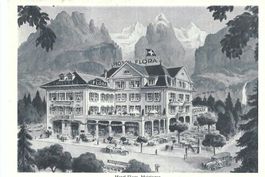 Meiringen BE Hotel Flora; Kunstanstalt Brügger, 1932