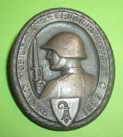 Mobilisations Basel 1939 Abzeichen Plakette Soldat Militär