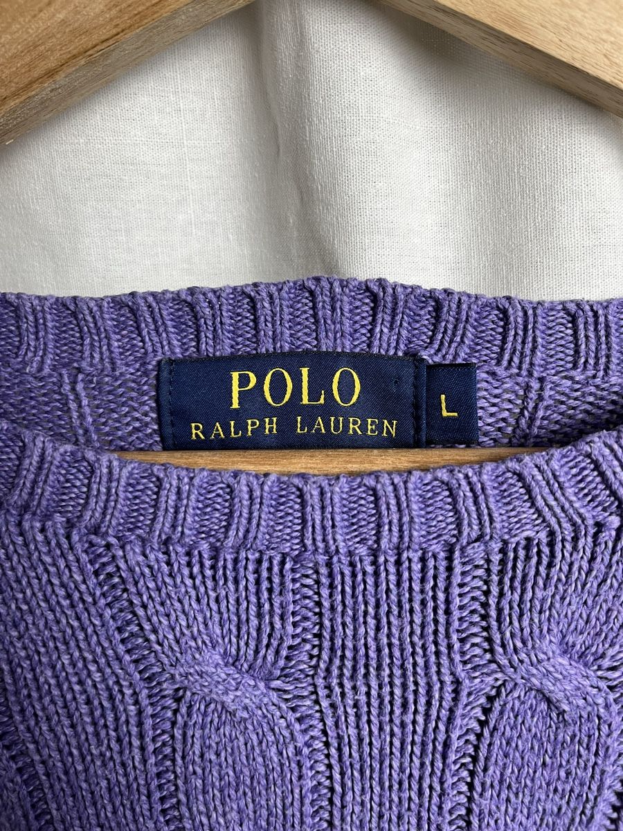 Ralph Lauren Maglioni & Felpe: Pull torsade Ralph Lauren violet – Nuovo (secondo la descrizione) da Les Avanchets venduto da lunedeneige.shop 2