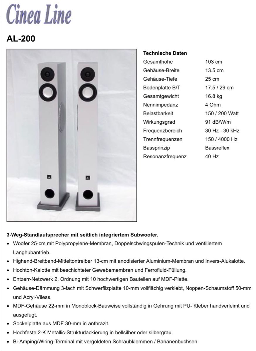 Lautsprecher: 2x Lautsprecher activeAudio Cinea AL-200 – Gebraucht aus Kaiseraugst von mschmid1990 2