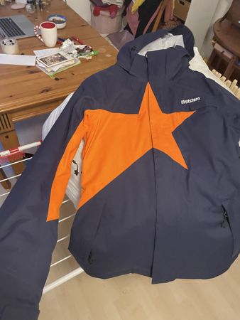 Zimtstern Jacke dunkelblau orange Grösse M gebraucht