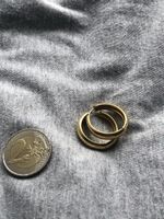 Paire de créoles dorées diamètre moyen 