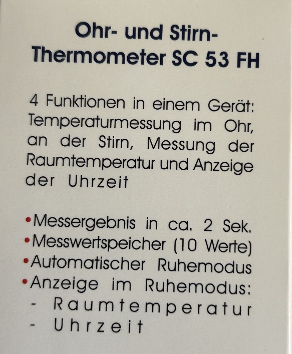 Altro per la casa: Ohr- und Stirn- Thermometer – Nuovo e nell'imballaggio originale da Frauenfeld venduto da berk39 7