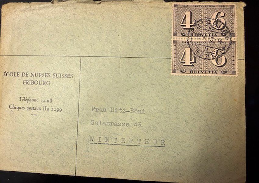 Buste & buste per spedizione: Briefumschlag mit 4 / 6 Briefmarken 1949 – Usato da Zürich venduto da Calvin02