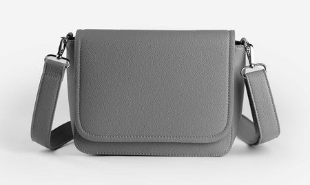 Umhängetasche / Schultertasche Lederoptik grau