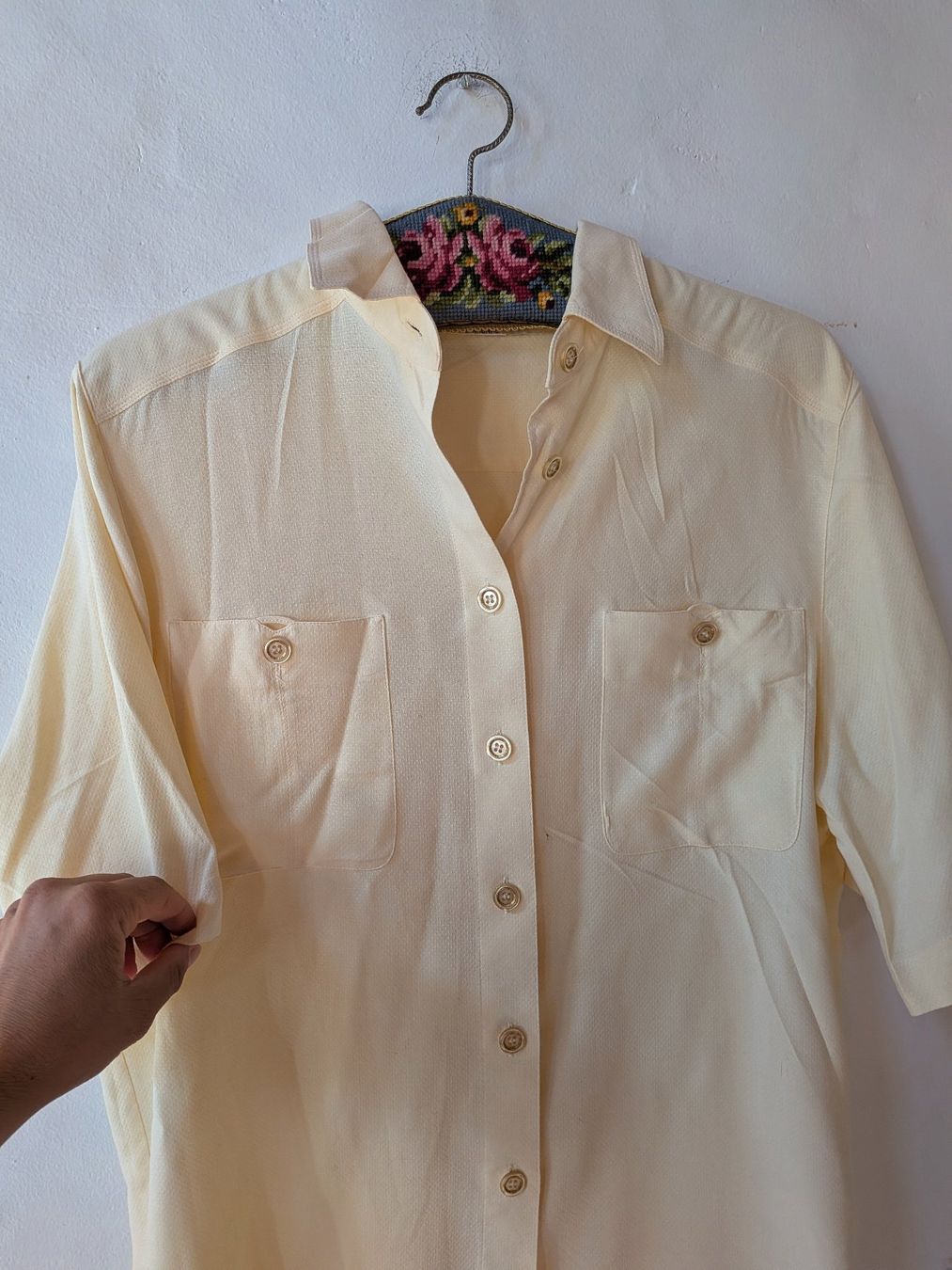 Chemisiers: Schöne Beige Bluse Kurzarm – D'occasion à Peccia par LillyMarie98 3