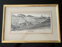 Original Litho H.R. Schmid, 1989 Alt St. Johann
