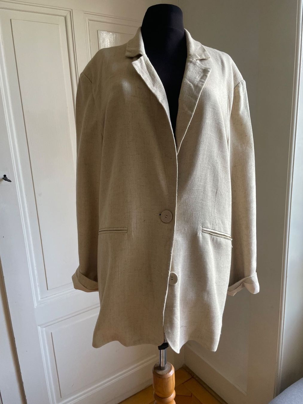 Shein Jacken: Oversized beige linen blazer (S-L) – Gebraucht aus Genève von lailas_things 5
