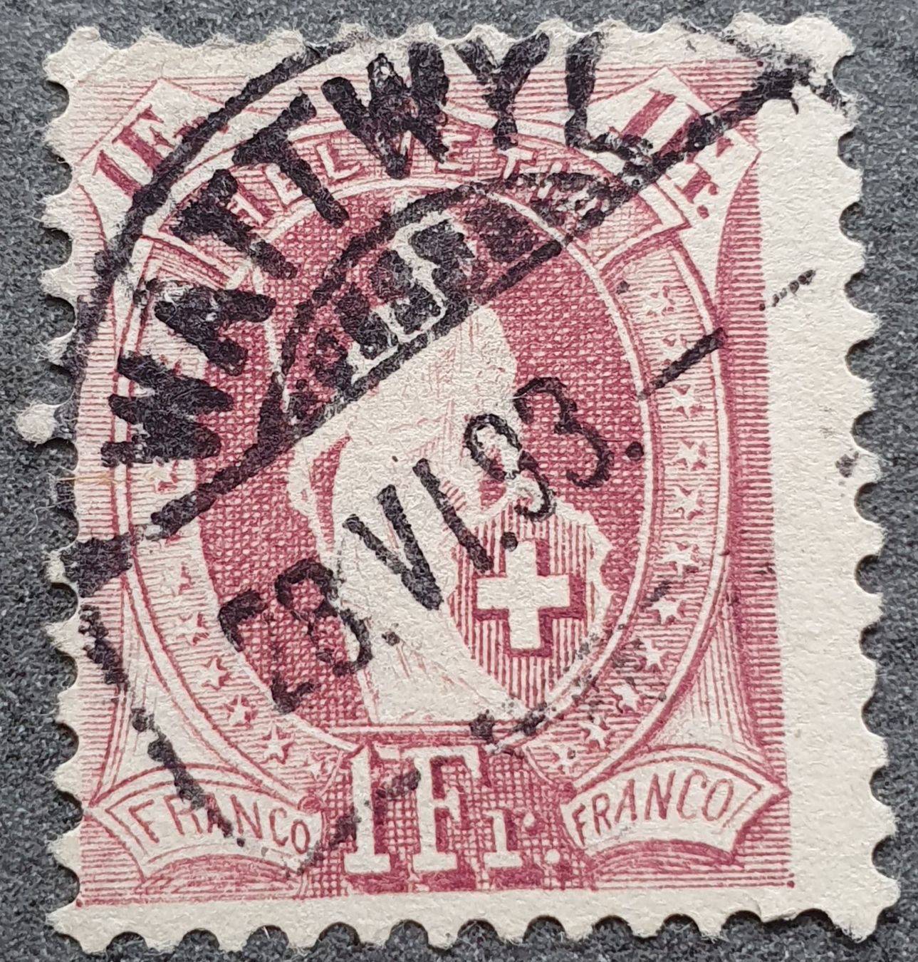 Alle Briefmarken: Stehende Helvetia Wattwyl 71C Kat. 40.- – Gebraucht aus Balgach von SIMEON27