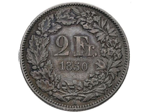 Toutes les monnaies: Schweiz 2 Franken 1850 A – D'occasion à Tägerwilen par Beata1sager 3