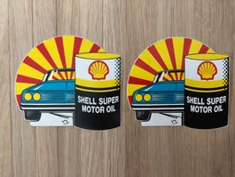 2 x Abziehbild, Sticker, Kleber von Shell