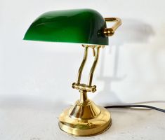 Banker-Messinglampe – Vintage-Modell „Mini“.