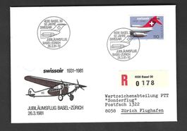 Swissair Einschreiben