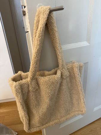 Cream Teddy Bag - Soft, comfy and Stylish - like new