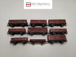 Roco 9 Teiliges Set Deutsche Bundesbahn DB Güterwagen DC H0