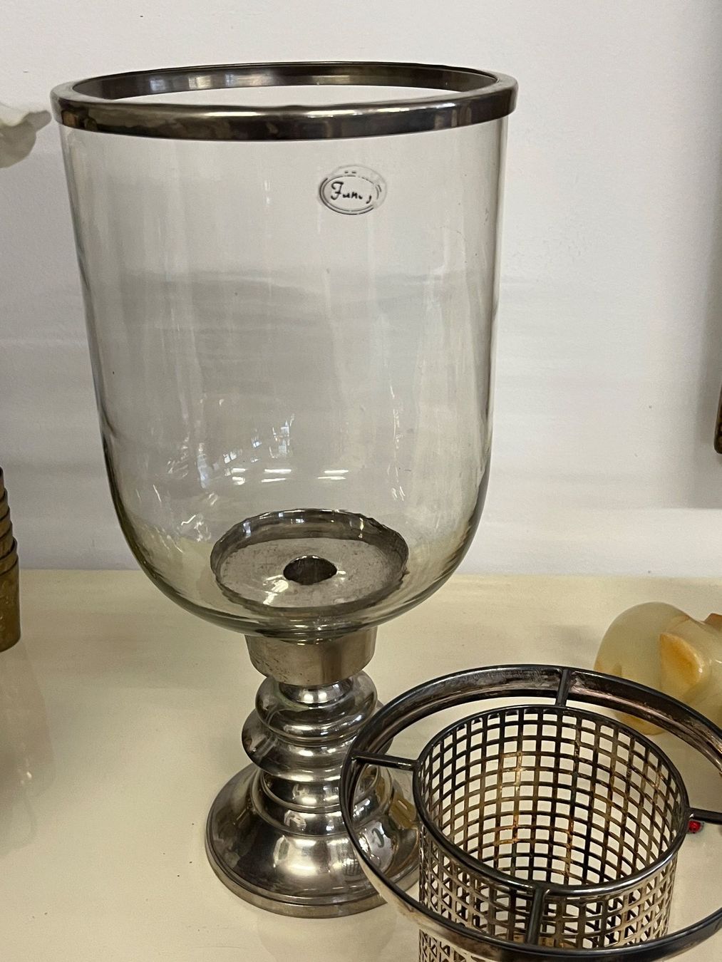 Kerzenständer: Vintage  Windlicht mit Einsatz – Gebraucht aus Stetten AG von Brissago25 2