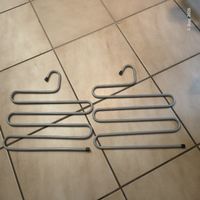 2 Hosenbuegel 5 Etagen Metall grau guter Zustand