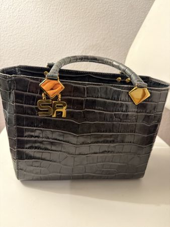 Sac Sonia Rykiel vintage effet croco en cuir