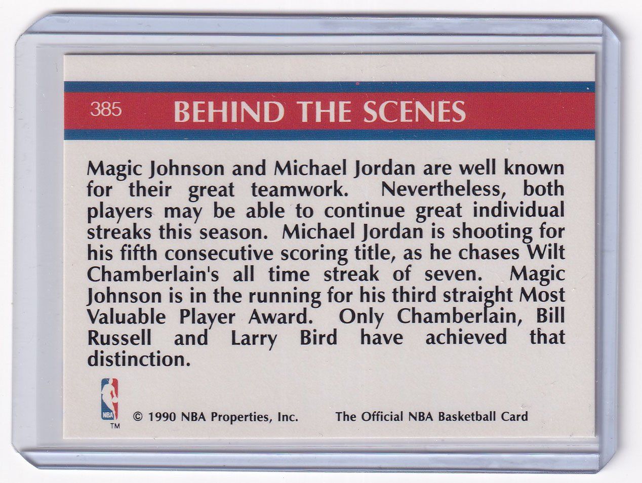 Nba Carte collezionabili: NBA HOOPS SUPER STREAKS Magic Johnson and Michael Jordan 385 – Usato da Cormoret venduto da Pascalll2001 1