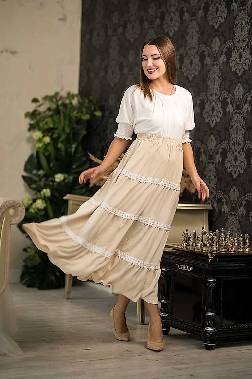 Gonne: Wunderschöner beige Rock cottagecore S – Usato da Mägenwil venduto da VintageGirly 1