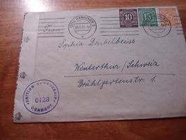 Zensurbrief 1947, Deutsche Post, British Censorship Hannover