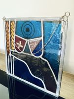 Sammlerstück Bleiglasbild Sektion Zuerich H. Hug Revolver 
