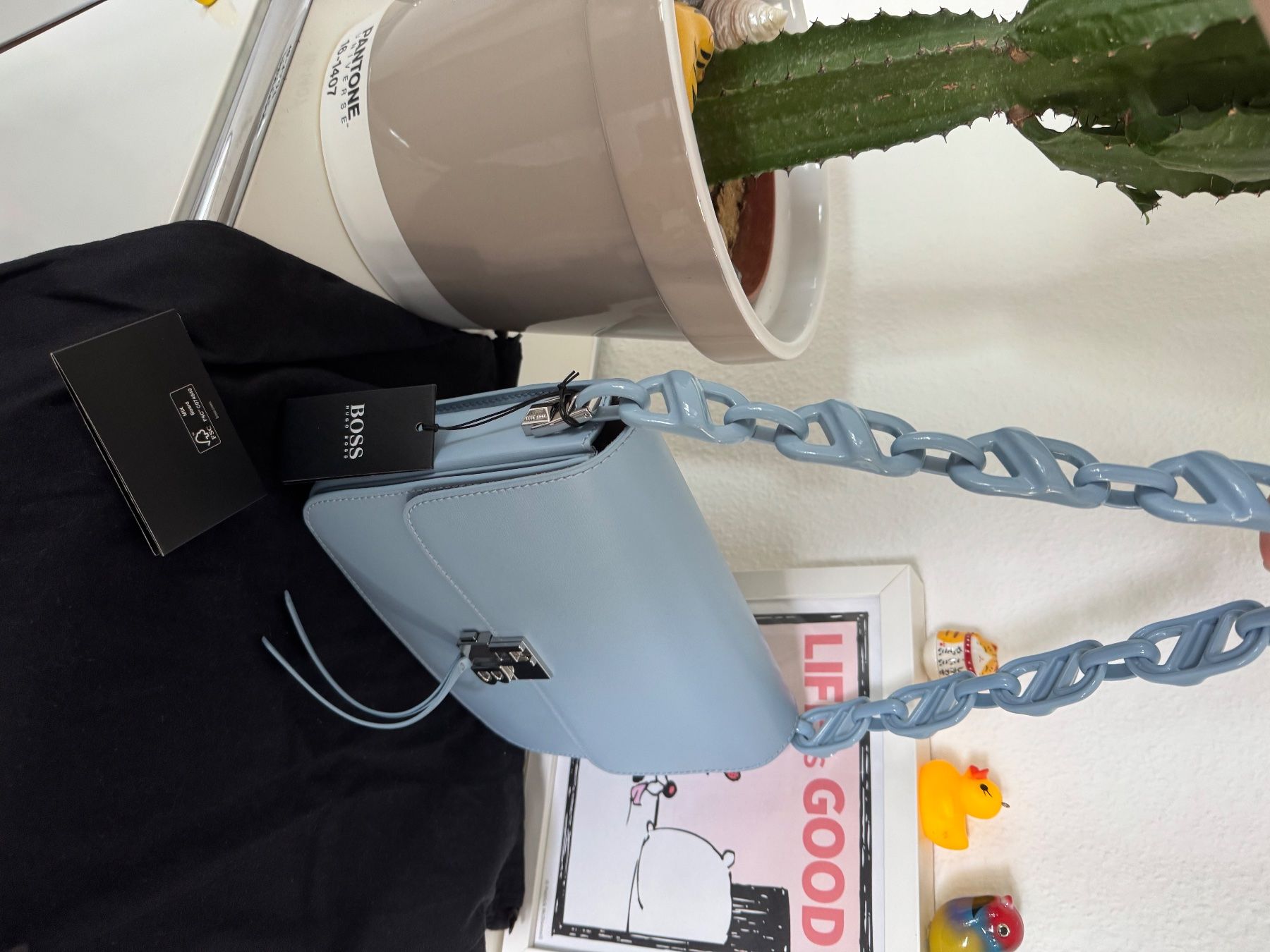 Hugo Boss Borse da donna: BOSS Ella Should Handtasche Bag Hellblau NEU – Nuovo e nell'imballaggio originale da Zuerich venduto da Moochie 3
