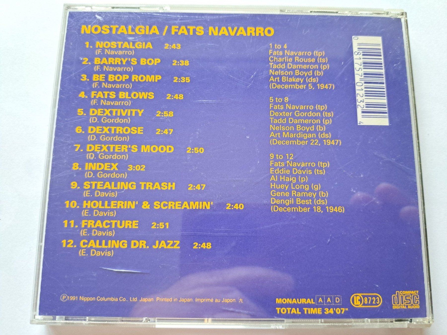 CD: Cd Fats Navarro - Nostalgia – Usato da Pully venduto da bro_n52j 2