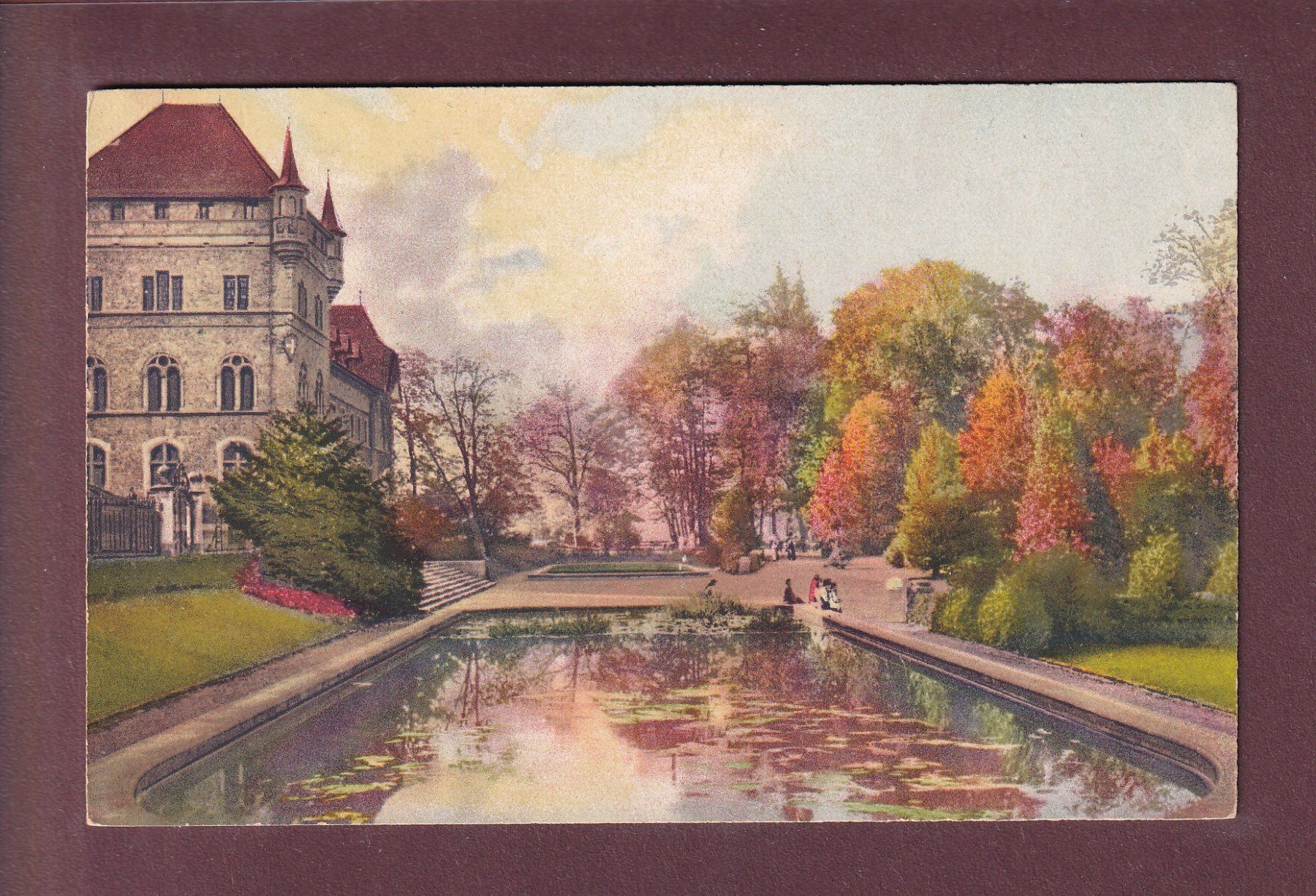 Ansichtskarten: ZÜRICH - Platzpromenade im Herbst – Gebraucht aus Pully von nicecards