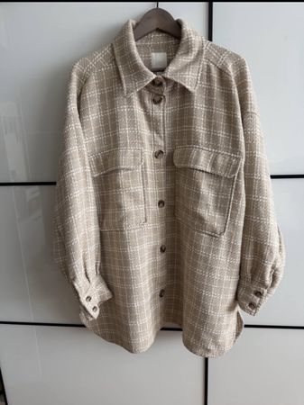 Damen Hemdjacke kariert beige XL guter Zustand