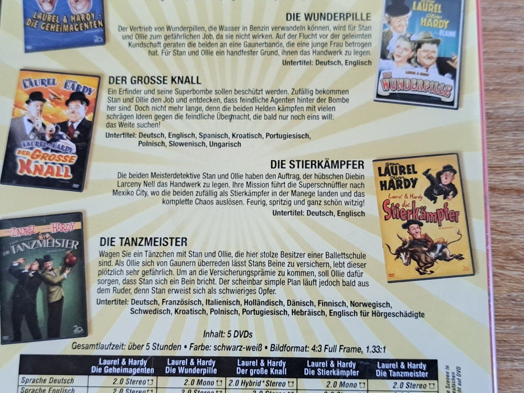 Alle DVDs: Die Laurel und hardy Collection, Box Set mit 5 Discs – Gebraucht aus Unterseen von Kanica 3