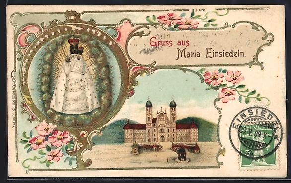 Ansichtskarten: Maria Einsiedeln, Wallfahrtskirche mit G – Gebraucht aus Berlin von bartko-reher