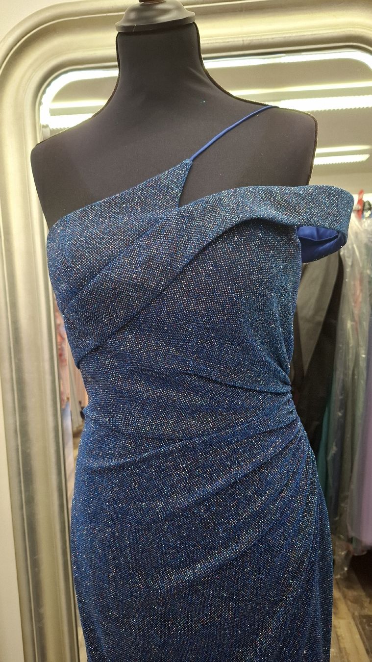 Kleider: Abendkleid Blau Glitzer  – Neu (gemäss Beschreibung) aus Uster von VMT. 2