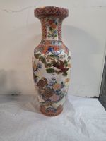 Grosse Porzellan Vase handbemalt 61 cm Höhe guter Zustand