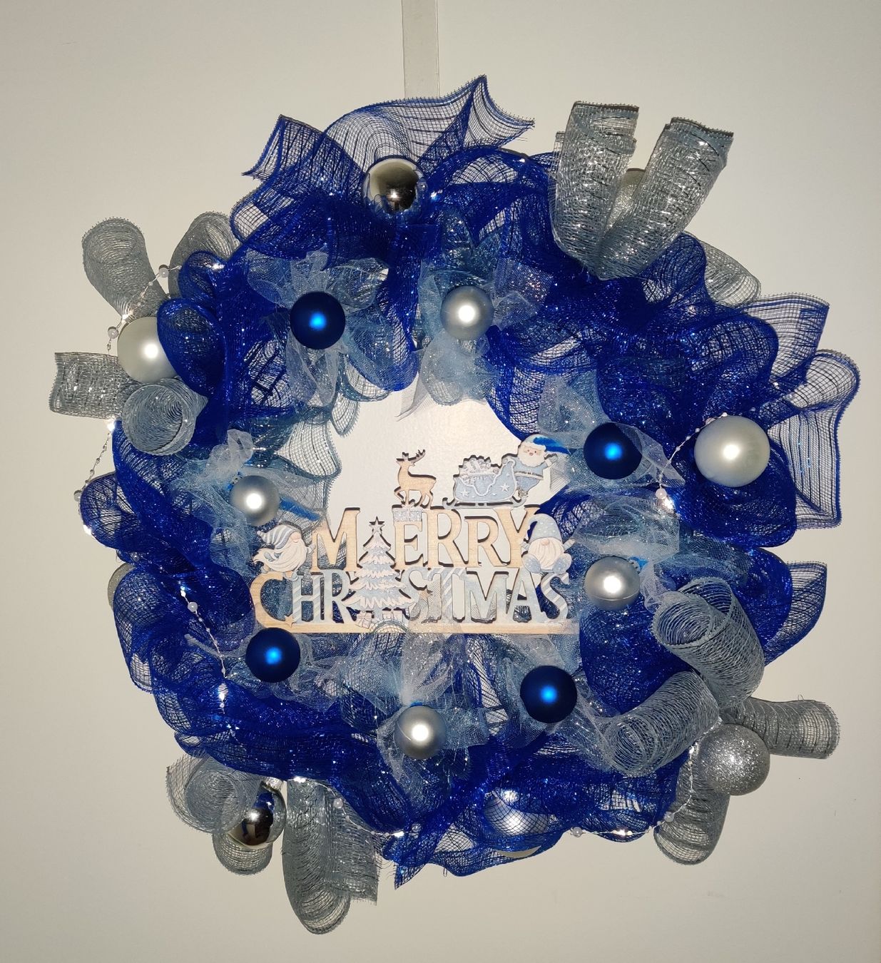 Toutes les décorations: Weihnachtskranz blau silber mit Beleuchtung und Schild – Neuf (Voir description) à Dielsdorf par jack-1 3