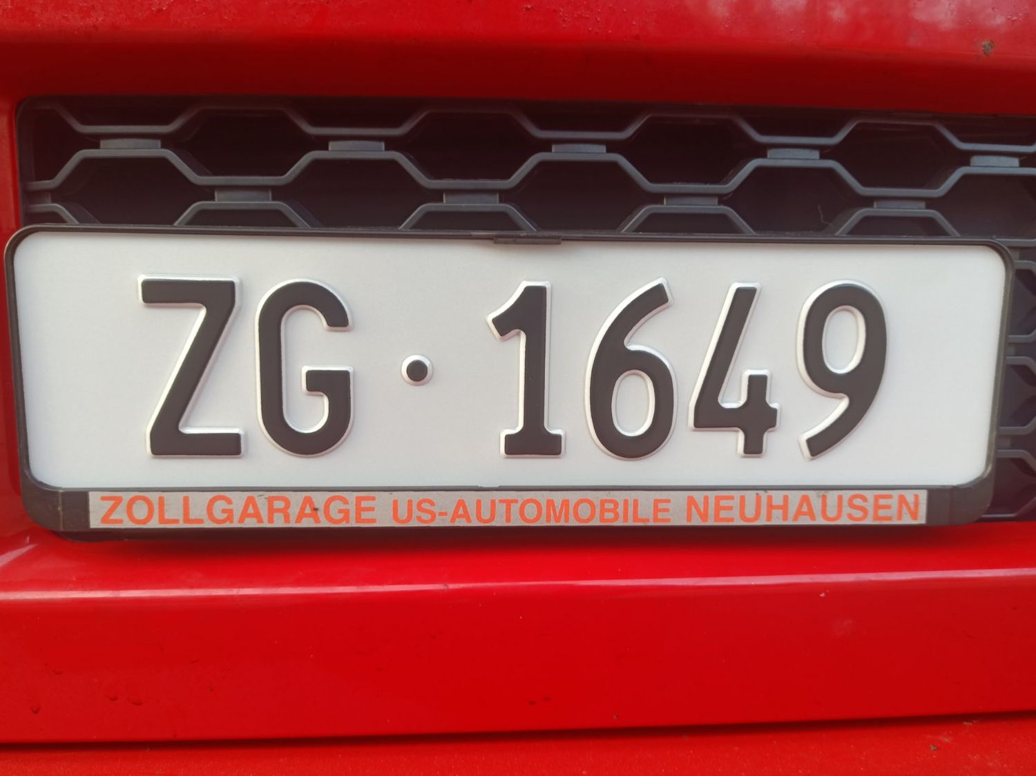 Schilder: Autonummer ZG 1649 / Kontrollschild Zug – Gebraucht aus Cham von TR75 1