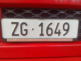 Autonummer ZG 1649 / Kontrollschild Zug