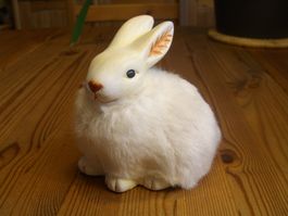 Süsser Osterhase mit Kunstfell 12cm – Flauschige Deko Figur
