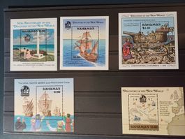 Kleinlot Bahamas ungebraucht, Mint, Columbus Entdeckung Top!
