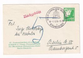 1936 Privat-Briefumschlag Flugpost, SST Olympiade Berlin!!!!