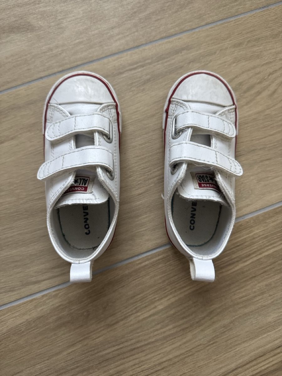 Converse Herrenschuhe: Baskets Converse blanches en cuir taille 24 – Gebraucht aus Saillon von alico 2