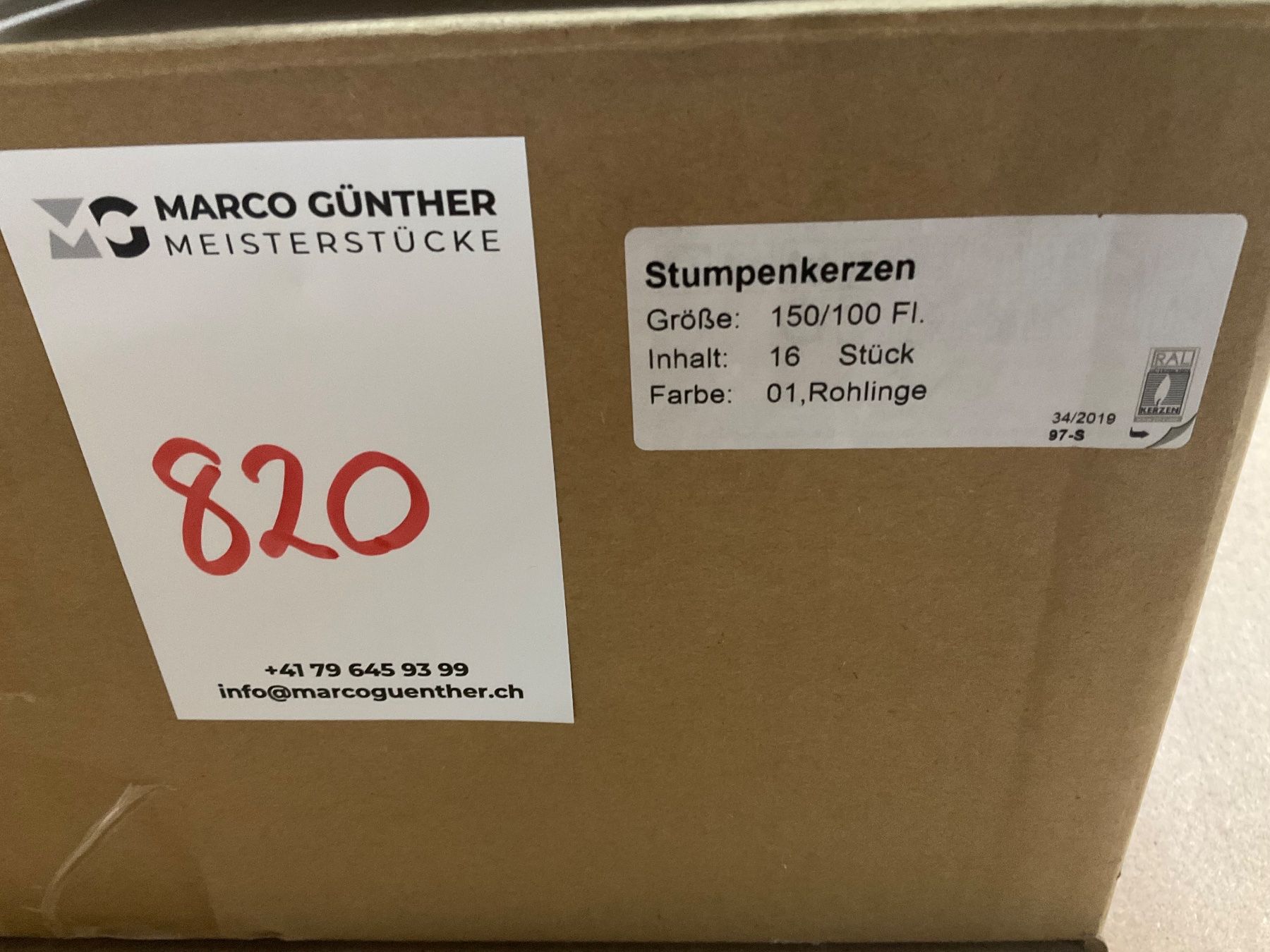 Candele: 820 Posten Kerzen Rohlinge aus Liquidation – Nuovo (secondo la descrizione) da Derendingen venduto da Meisterstuecke 1