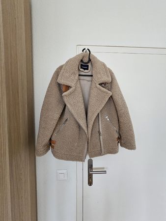 Veste type mouton beige BONOBO – Taille XS (convient S/M)