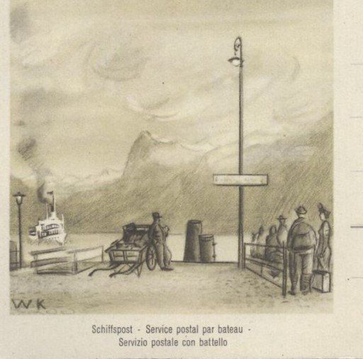 Tutti i francobolli: BPK  1949  Bild  Schiffspost   mit  SS – Usato da Aarau venduto da kufi44 1