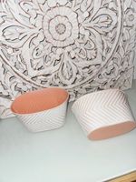 2 stück Apricot Übertöpfe aus Metallblech