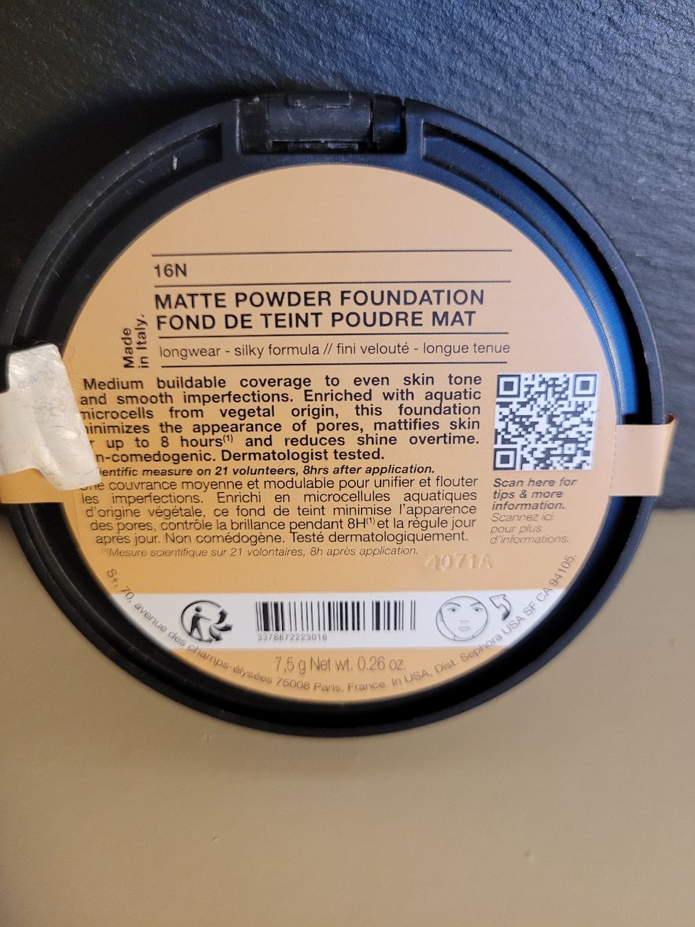 Sephora Make-up: Sephora Matte Powder Foundation 16N – Usato da Luzern venduto da Verena33 2